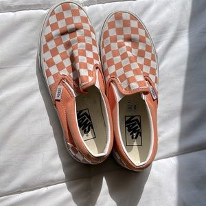 Womens 7.5 nwot orange slip on vans!